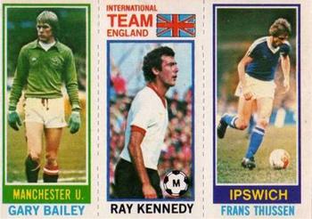 1980-81 Topps Footballer (Pink Back) #16 / 119 / 30 Gary Bailey / Ray Kennedy / Frans Thijssen Front
