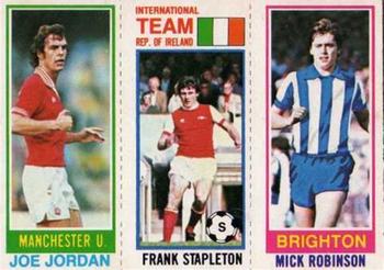 1980-81 Topps Footballer (Pink Back) #21 / 159 / 153 Joe Jordan / Frank Stapleton / Mick Robinson Front