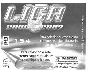 2006-07 Panini Liga Este Stickers (Mexico Version) #154 Casquero Back