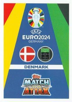 2024 Topps Match Attax Euro 2024 Germany - Golden Goalscorer Green Emerald Holograph #GG4 Rasmus Højlund Back