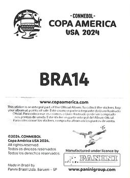 2024 Panini CONMEBOL Copa America USA Stickers #BRA14 Joelinton Back
