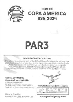 2024 Panini CONMEBOL Copa America USA Stickers #PAR3 Carlos Coronel Back