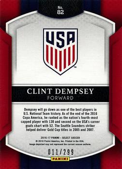 2016-17 Panini Select - Blue #82 Clint Dempsey Back