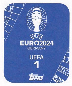 2024 Topps UEFA EURO 2024 Germany Sticker Collection #UEFA1 UEFA Euro 2024 Logo Back