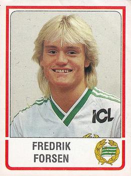1986 Panini Fotboll 86 Allsvenskan och Division II #69 Fredrik Forsen Front