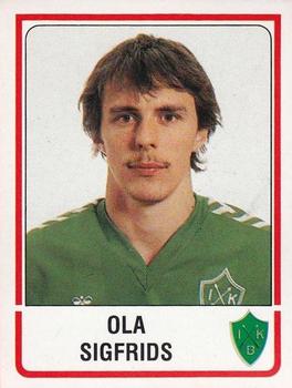1986 Panini Fotboll 86 Allsvenskan och Division II #165 Ola Sigfrids Front