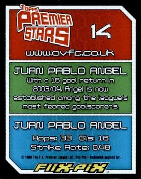 2004-05 Topps Premier Stars #14 Juan Pablo Angel Back