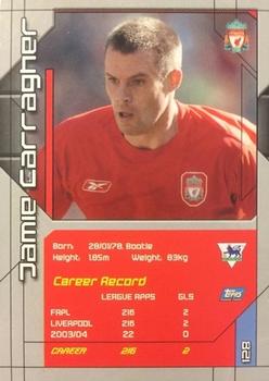2004-05 Topps Premier Stars #128 Jamie Carragher Back