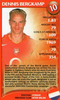 2004 Top Trumps Specials Arsenal #NNO Dennis Bergkamp Front