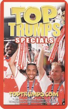 2004 Top Trumps Specials Arsenal #NNO Jens Lehmann Back