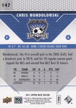 2011 Upper Deck MLS #147 Chris Wondolowski Back