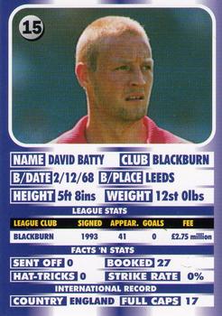 1995-96 LCD Publishing Premier Strikers #15 David Batty Back