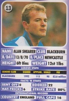 1995-96 LCD Publishing Premier Strikers #13 Alan Shearer Back