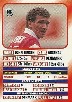 1995-96 LCD Publishing Premier Strikers #106 John Jensen Back