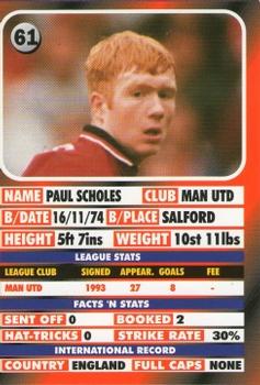 1995-96 LCD Publishing Premier Strikers #61 Paul Scholes Back
