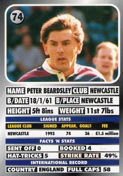 1995-96 LCD Publishing Premier Strikers #74 Peter Beardsley Back