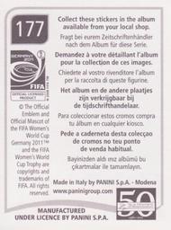 2011 Panini FIFA Women's World Cup Stickers #177 Rachel Yankey Back