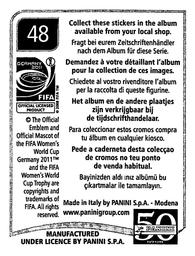 2011 Panini FIFA Women's World Cup Stickers #48 Erin McLeod Back