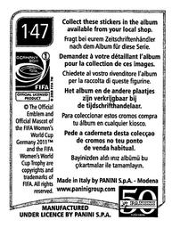 2011 Panini FIFA Women's World Cup Stickers #147 Rosario Saucedo Back