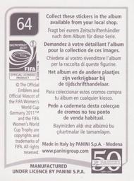 2011 Panini FIFA Women's World Cup Stickers #64 Nigeria Emblem Back