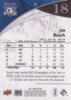 2011 SP Game Used #42 Jon Busch Back