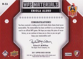 2011 Upper Deck MLS - WPS Materials #W-EA Eniola Aluko Back
