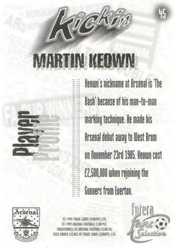 1999 Futera Arsenal Fans' Selection #45 Martin Keown Back