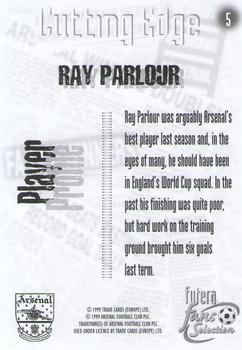 1999 Futera Arsenal Fans' Selection #5 Ray Parlour Back