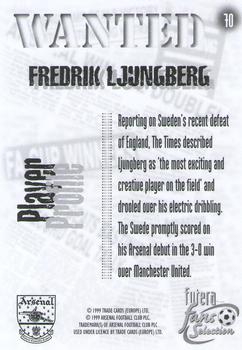 1999 Futera Arsenal Fans' Selection #70 Freddie Ljungberg Back