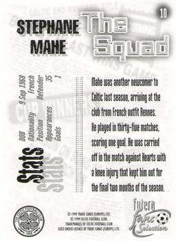 1999 Futera Celtic Fans' Selection #10 Stephane Mahe Back