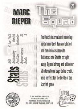 1999 Futera Celtic Fans' Selection #21 Marc Rieper Back