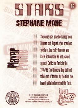 1999 Futera Celtic Fans' Selection #66 Stephane Mahe Back