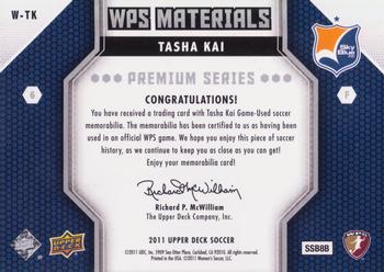 2011 Upper Deck MLS - WPS Materials Premium Series #W-TK Tasha Kai Back