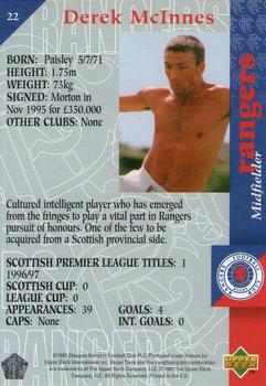 1998 Upper Deck Rangers #22 Derek McInnes Back