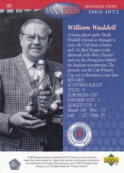 1998 Upper Deck Rangers #42 William Waddell Back