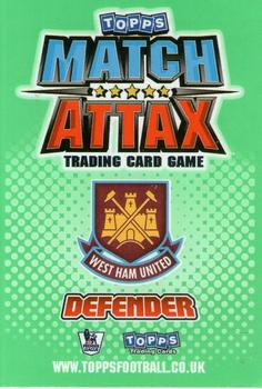 2010-11 Topps Match Attax Premier League #313 Winston Reid Back