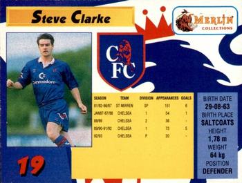 1993 Merlin's Premier League #19 Steve Clarke Back