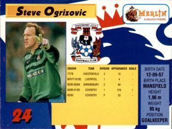1993 Merlin's Premier League #24 Steve Ogrizovic Back