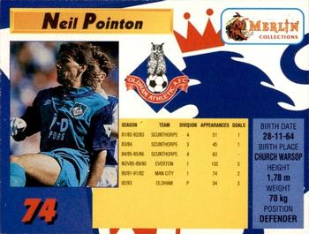 1993 Merlin's Premier League #74 Neil Pointon Back