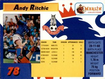 1993 Merlin's Premier League #78 Andy Ritchie Back