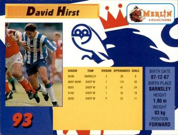 1993 Merlin's Premier League #93 David Hirst Back