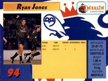1993 Merlin's Premier League #94 Ryan Jones Back
