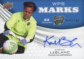 2010 Upper Deck MLS - WPS Marks #WM-KL Karina LeBlanc Front
