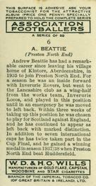 1939-40 Wills's Association Footballers #6 Andrew Beattie Back