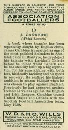 1939-40 Wills's Association Footballers #10 James Carabine Back
