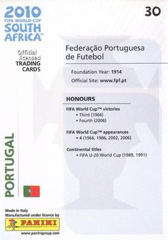 2010 Panini Premium World Cup #30 Portugal Logo Back