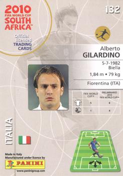 2010 Panini Premium World Cup #132 Alberto Gilardino Back