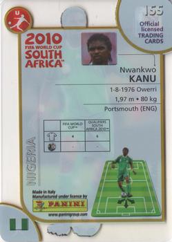 2010 Panini Premium World Cup #155 Nwankwo Kanu Back