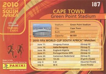 2010 Panini Premium World Cup #187 Green Point Stadium Back