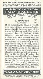 1938 Churchman's Association Footballers 1st Series #18 Eddie Hapgood Back